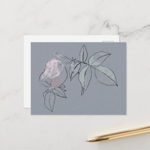 Blumen-Doodle Postkarte