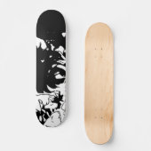 Blumen-Doodle Skateboard (Vorderseite)