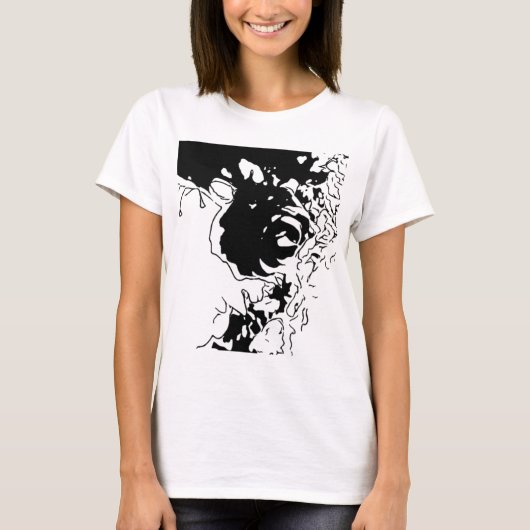 Blumen-Doodle T-Shirt (Vorderseite)