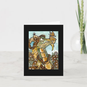 Blumen-Drache Notecard Karte