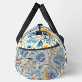 Blumen-Duffelbag mit lebendigem Blau und Orange  Duffle Bag (Rechts)