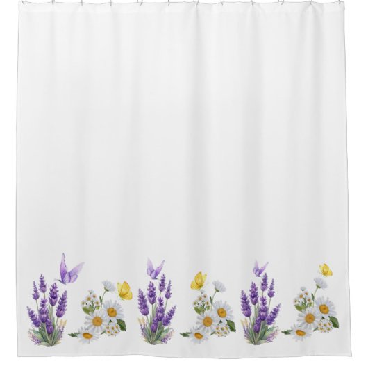 Blumen Duschvorhang (Vorderseite)