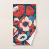 Blumen-Duschvorhang Badhandtuch Set (Handtuch)
