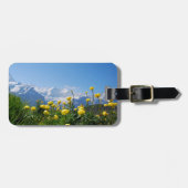 Blumen | Eiger Monch Schweizer Alpen Gepäckanhänger (Vorderseite horizontal)