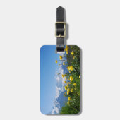 Blumen | Eiger Monch Schweizer Alpen Gepäckanhänger (Vorderseite vertikal)
