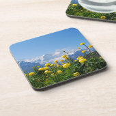 Blumen | Eiger Monch Schweizer Alpen Getränkeuntersetzer (Linke Seite)