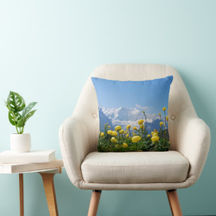 Blumen Eiger Monch Schweizer Alpen Kissen