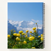 Blumen | Eiger Monch Schweizer Alpen Notizblock (Rückseite)