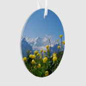 Blumen | Eiger Monch Schweizer Alpen Ornament (Vorderseite)