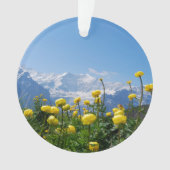 Blumen | Eiger Monch Schweizer Alpen Ornament (Vorderseite)