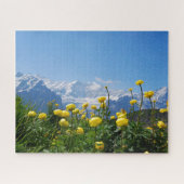 Blumen | Eiger Monch Schweizer Alpen Puzzle (Horizontal)
