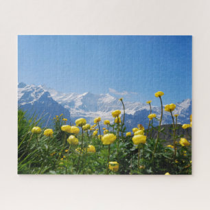 Blumen   Eiger Monch Schweizer Alpen Puzzle