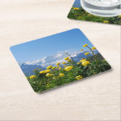 Blumen | Eiger Monch Schweizer Alpen Rechteckiger Pappuntersetzer (angewinkelt)