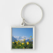 Blumen | Eiger Monch Schweizer Alpen Schlüsselanhänger (Vorne)