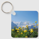 Blumen | Eiger Monch Schweizer Alpen Schlüsselanhänger (Vorderseite)