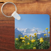 Blumen | Eiger Monch Schweizer Alpen Schlüsselanhänger (Vorderseite)