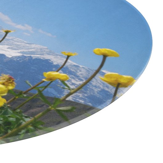 Blumen | Eiger Monch Schweizer Alpen Schneidebrett (Ecke)