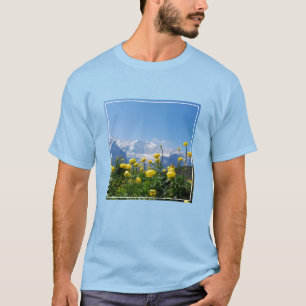 Blumen Eiger Monch Schweizer Alpen T-Shirt