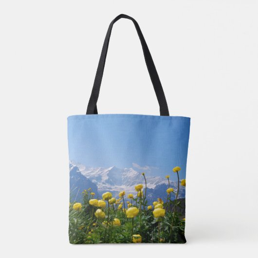 Blumen | Eiger Monch Schweizer Alpen Tasche (Rückseite)