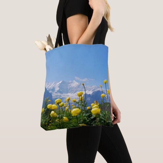 Blumen | Eiger Monch Schweizer Alpen Tasche (Von Nahem)