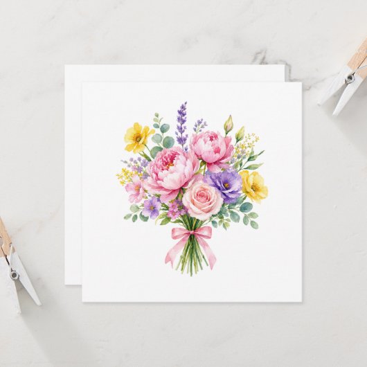 Blumen Einladung (Vorderseite/Rückseite Beispiel)