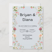 Blumen-Einladung Einladung (Vorderseite)