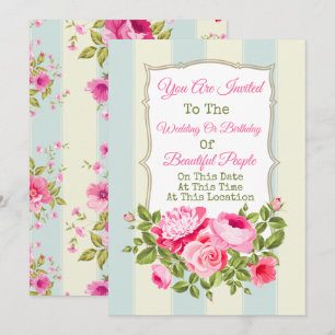 Blumen-Einladung für jedes Ereignis Ankündigung