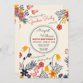 Blumen-Einladung mit leuchtenden Augen Einladung (Vorne/Hinten)