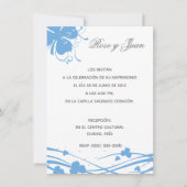 Blumen- - Einladung von Hochzeit (Vorderseite)