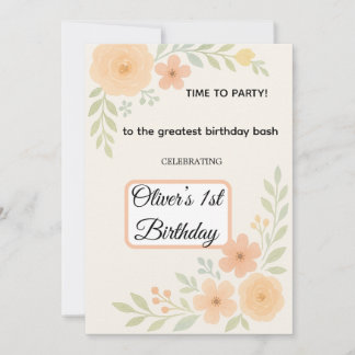 Blumen-Einladung zum Geburtstag  Einladung