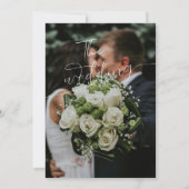 Blumen-Einzigartige farbenfrohe Foto-Hochzeitseinl Einladung (Rückseite)