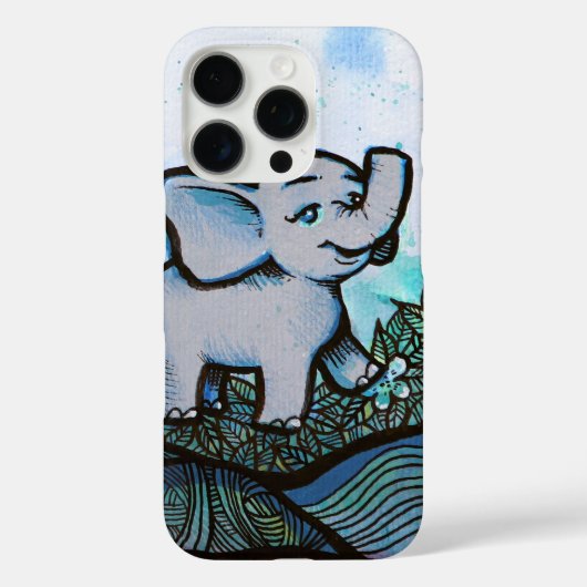 Blumen Elefant Kunst Case-Mate iPhone Hülle (Rückseite)