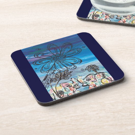 Blumen-Elefanten Untersetzer (Linke Seite)