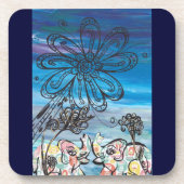 Blumen-Elefanten Untersetzer (Vorderseite)