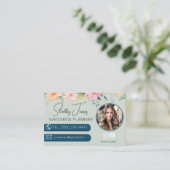 Blumen Elegante Hochzeitsplaner Kleinunternehmen Visitenkarte (Stehend Vorderseite)