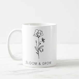 Blumen - Elegante Natur Silhouette Kaffeetasse
