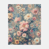 Blumen-Eleganz Fleecedecke (Vorderseite)