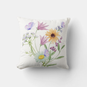 Blumen-Eleganz-T-Shirt – Sanfte Pastellblüten Kissen