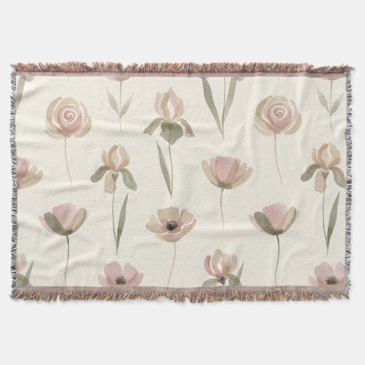 Blumen-Eleganz-Wurfdecke Decke (Vorderseite)