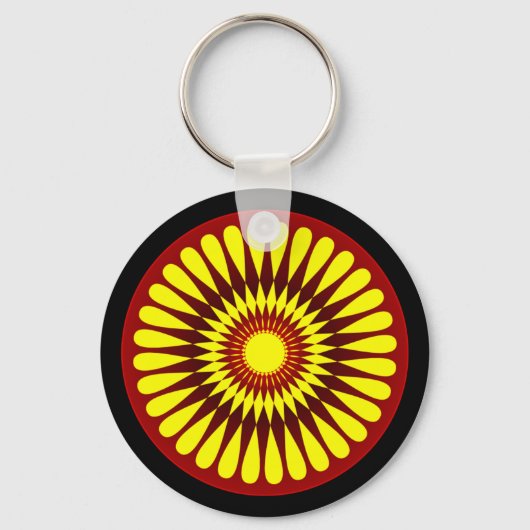 Blumen-Entwurf Keychain Schlüsselanhänger (Vorderseite)