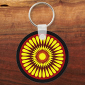 Blumen-Entwurf Keychain Schlüsselanhänger (Vorderseite)
