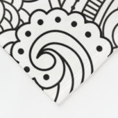 Blumen-Entwurfs-Gekritzel Fleecedecke (Ecke)