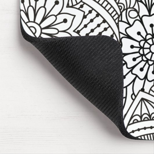 Blumen-Entwurfs-Gekritzel Mousepad (Ecke)