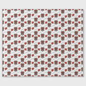 Blumen-Esel-Weihnachts-Geschenkpapier Geschenkpapier (Flach)