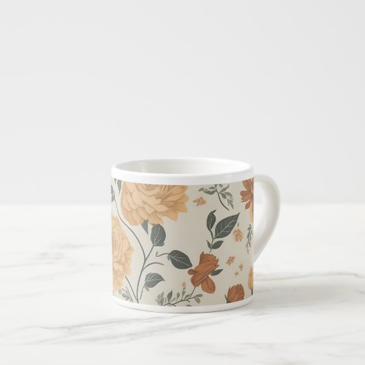 Blumen Espresso Tasse (Vorderseite Rechts)
