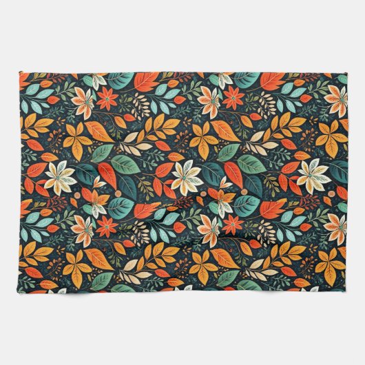 Blumen Exotische Blumen Muster Geschirrtuch (Horizontal)