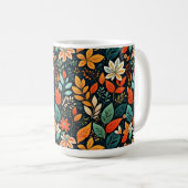 Blumen Exotische Blumen Muster Kaffeetasse (VorderseiteRechts)