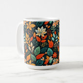 Blumen Exotische Blumen Muster Kaffeetasse (Vorderseite Links)
