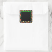 Blumen Exotische Blumen Muster Quadratischer Aufkleber (Tasche)