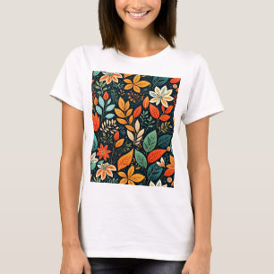 Blumen Exotische Blumen Muster T-Shirt